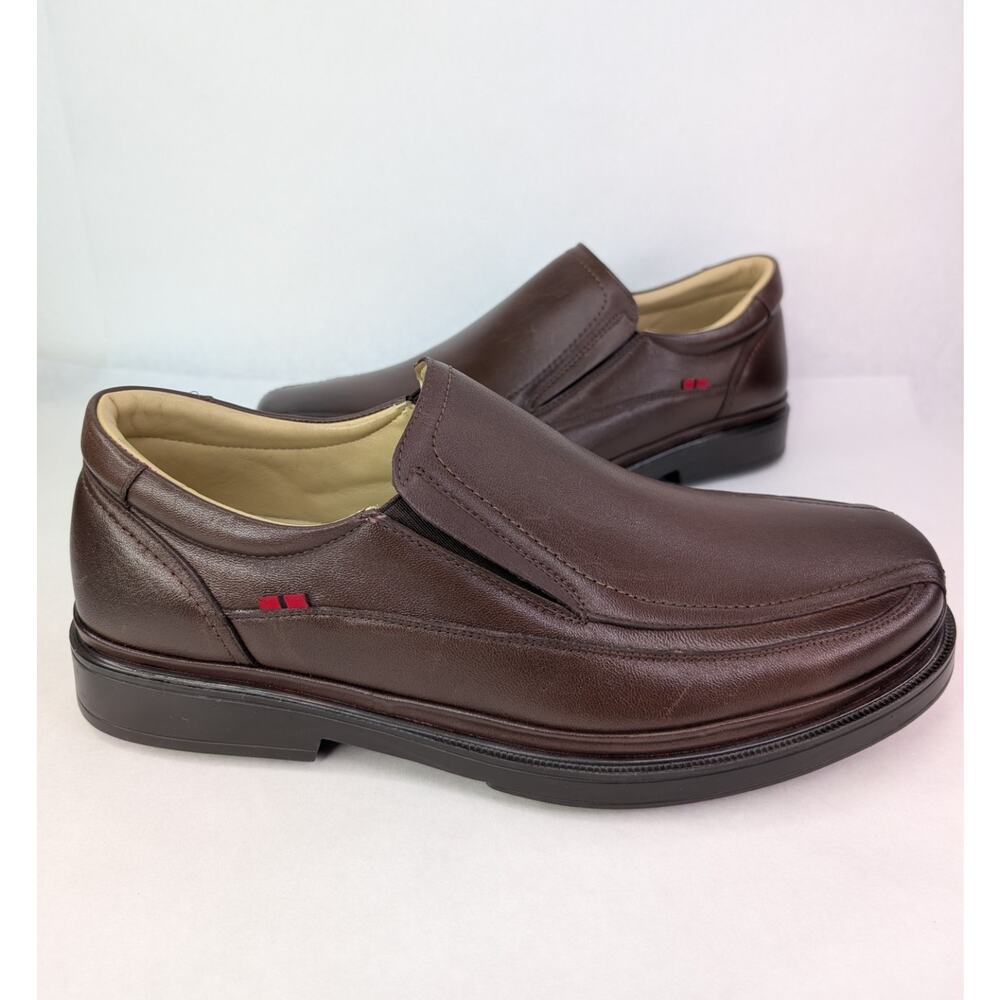 Andrea Mens Brown Leather Loafer Dress Shoes Slip On Size 11 NEW